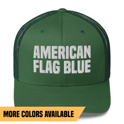 American Flag Blue Trucker Hat