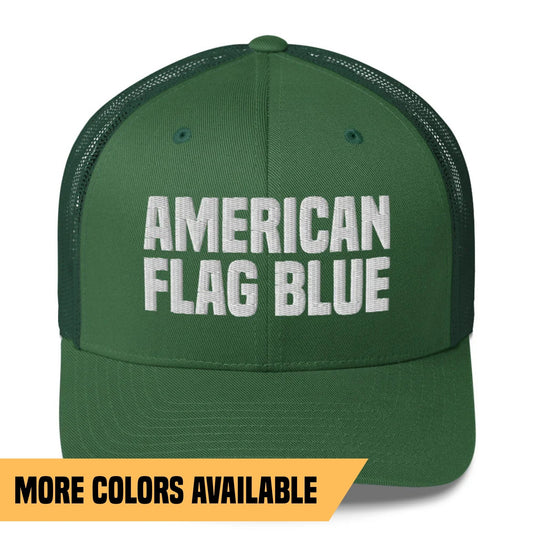 American Flag Blue Trucker Hat