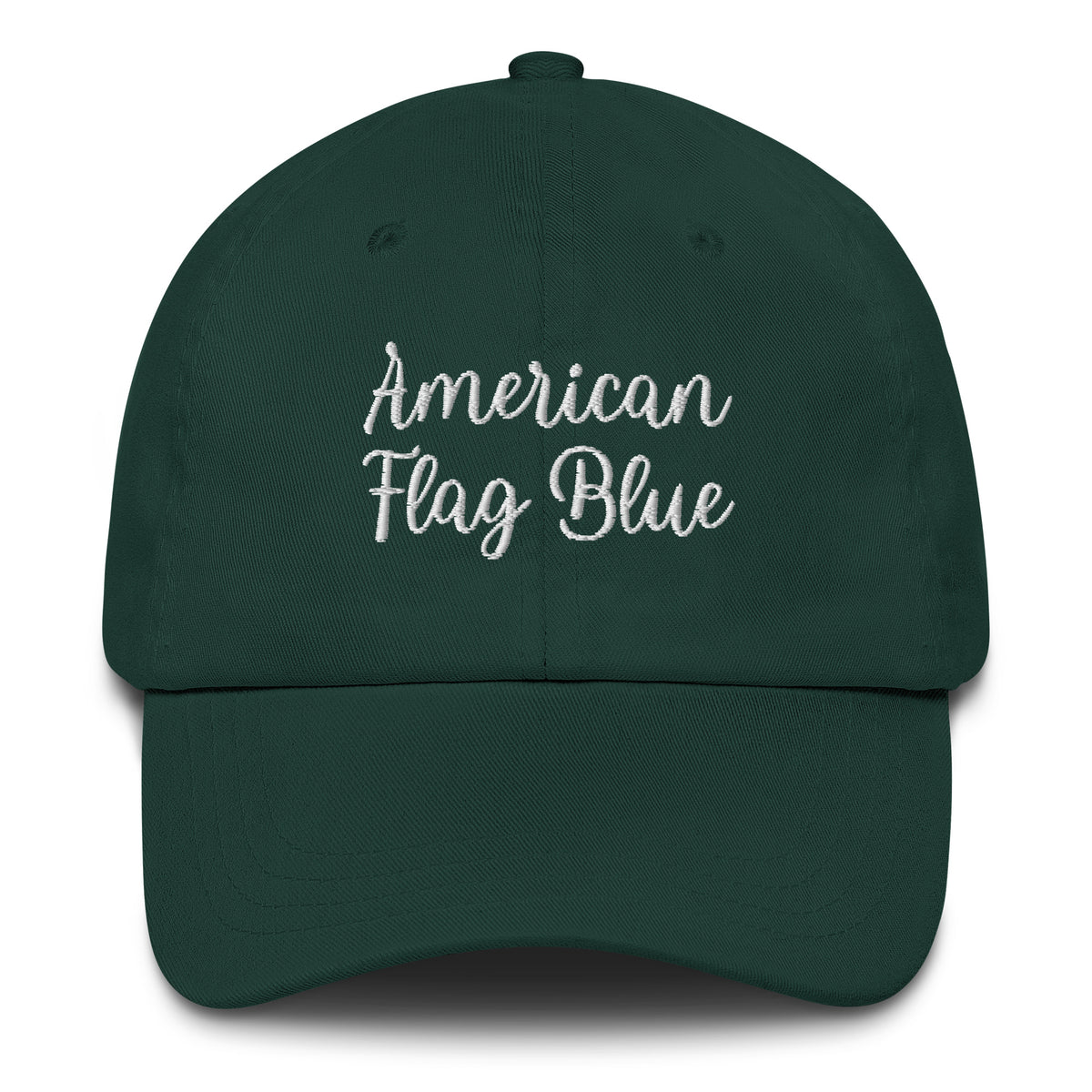 American Flag Blue Hat - Cursive - Unisex – The David Pakman 